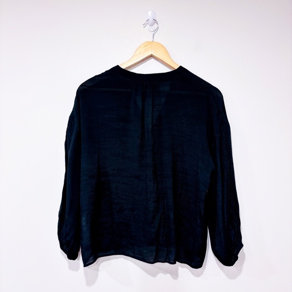 BANANA REPUBLIC Black semi-sheer blouse - Picture 2 of 8